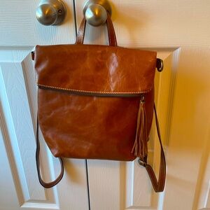 Patricia Nash Lizelle Brown leather convertible backpack/crossbody